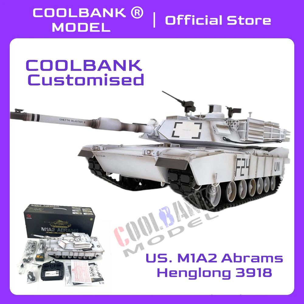 COOLBANK   ܼ ź, M1A2 Abrams ̱  RC ũ, Ʈ 1/16, 2.4Ghz , Henglong 3918